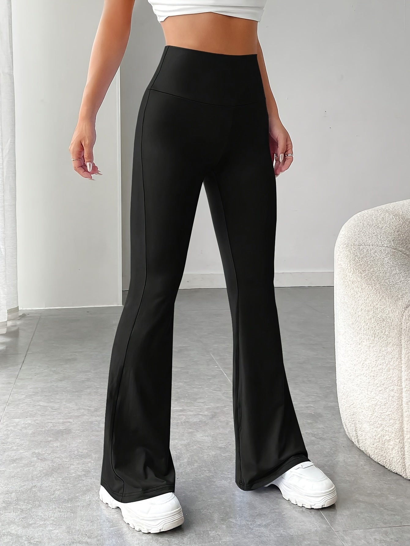 High Waist Flared Leg Pants