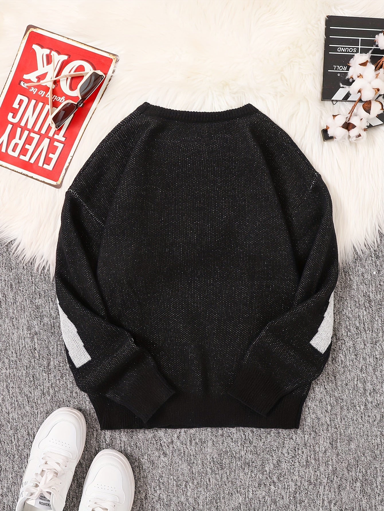 Casual Crew Neck Pullover