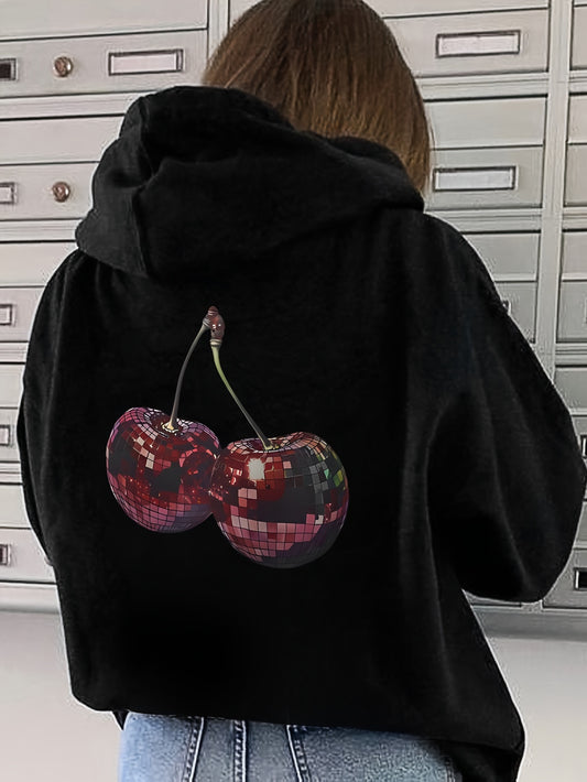 Hoodie with Cherry Print