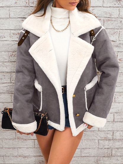 Lapel Plush Jacket