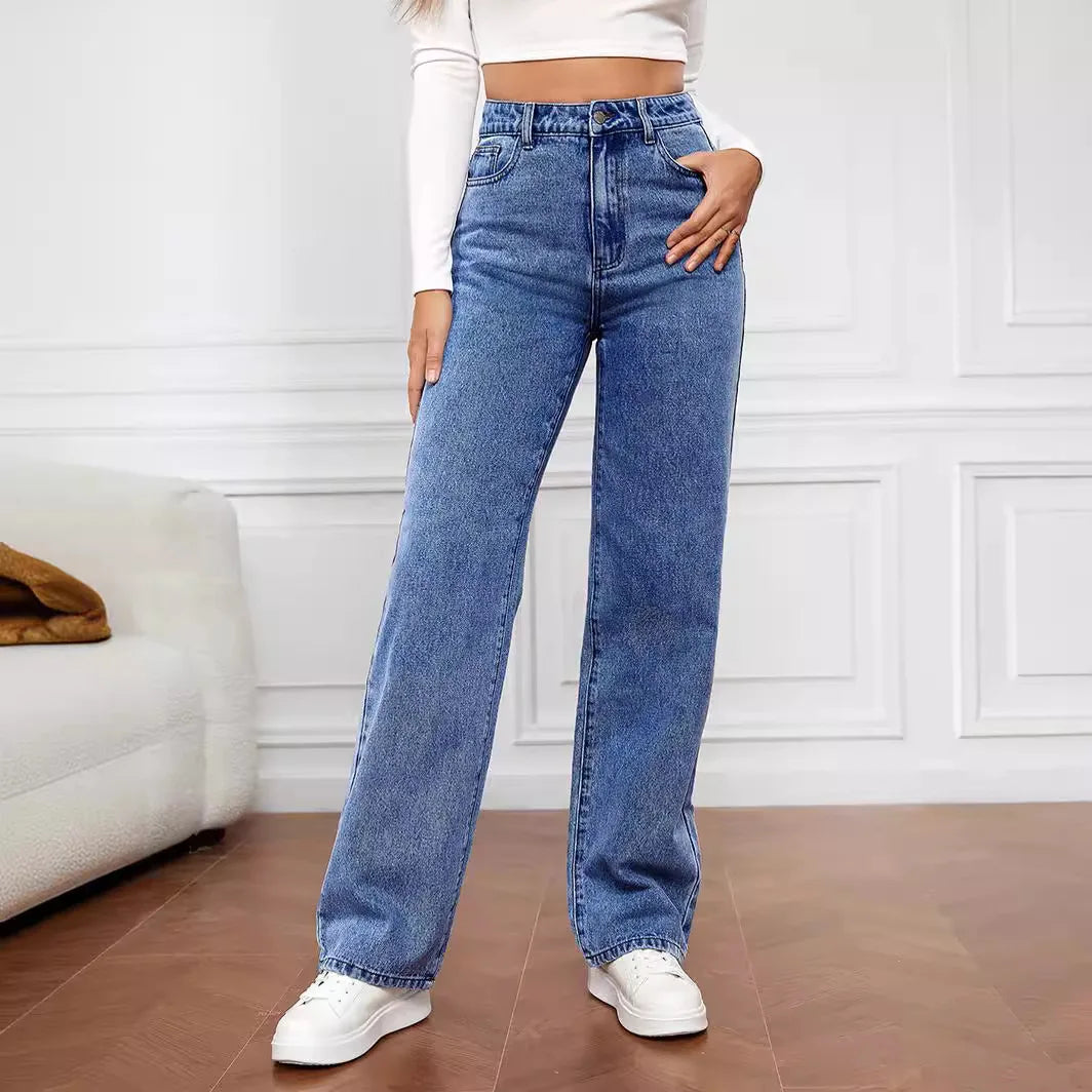 Retro Straight Jeans Women