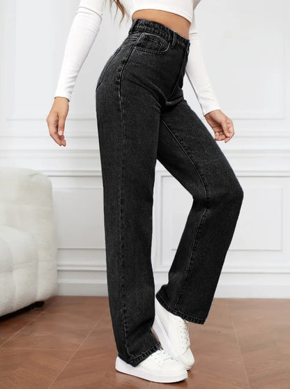 Retro Straight Jeans Women