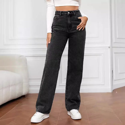 Retro Straight Jeans Women