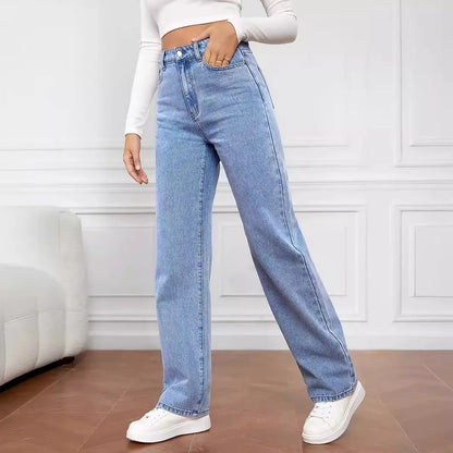 Retro Straight Jeans Women