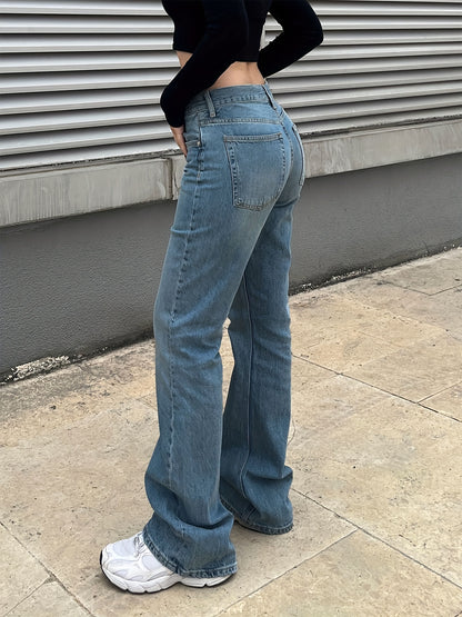 Mid Waist Blend Jeans