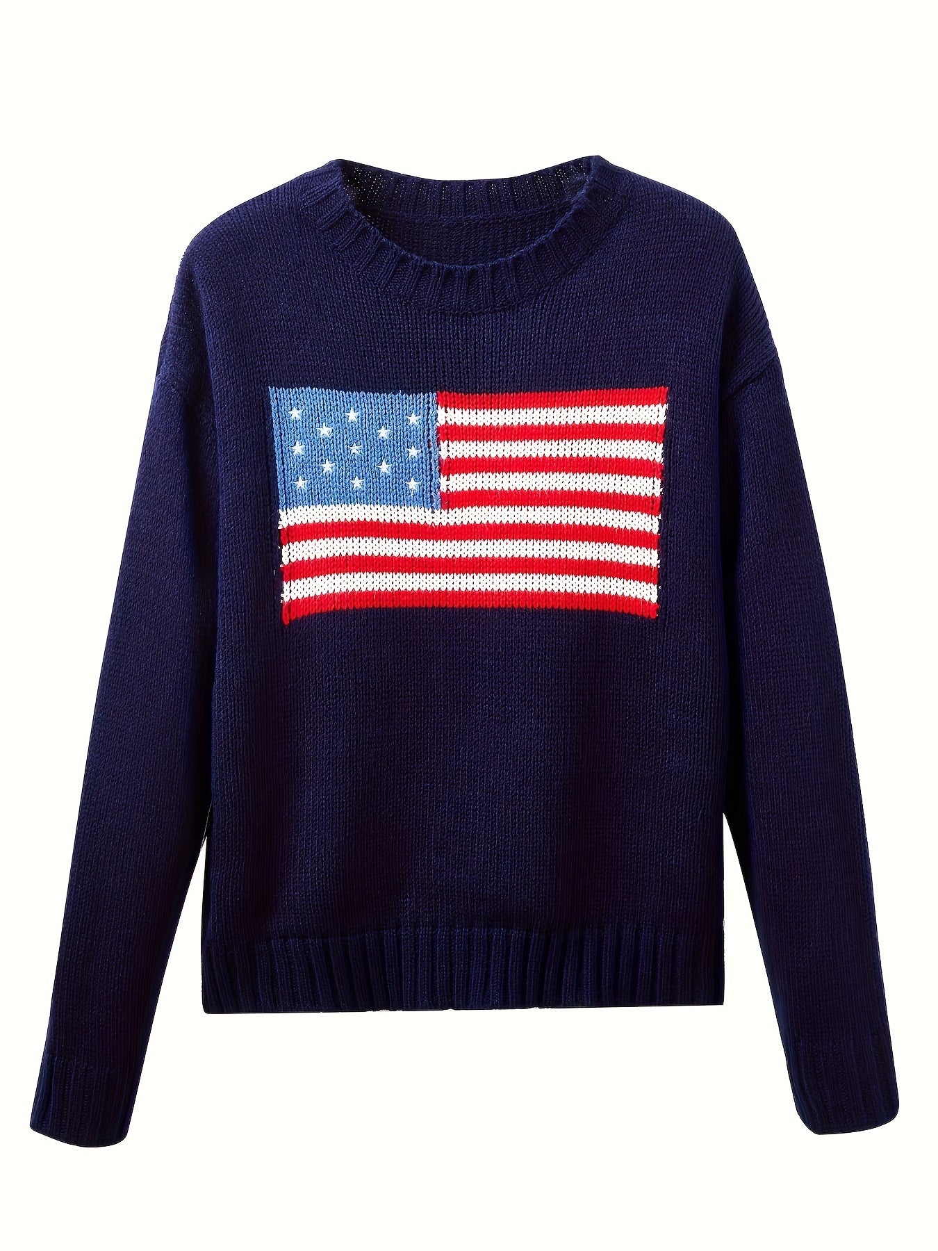 American Flag Crew Neck Sweater